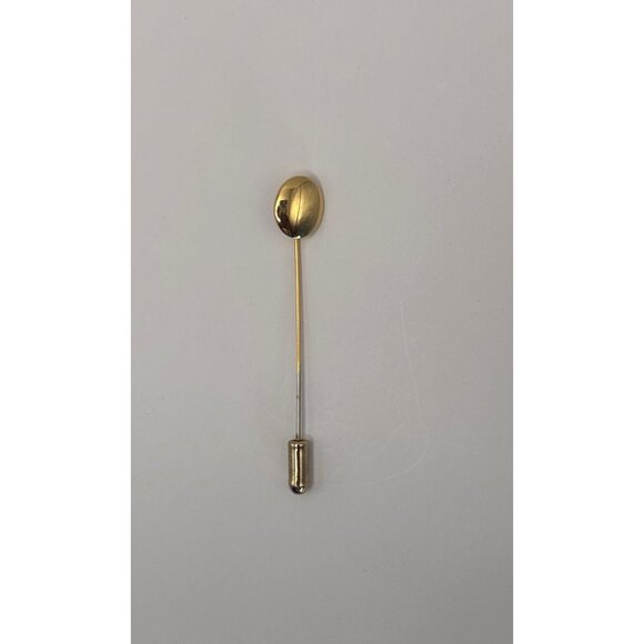 Vintage Gold Tone Oval Circle Stick Pin - Picture 1 of 3